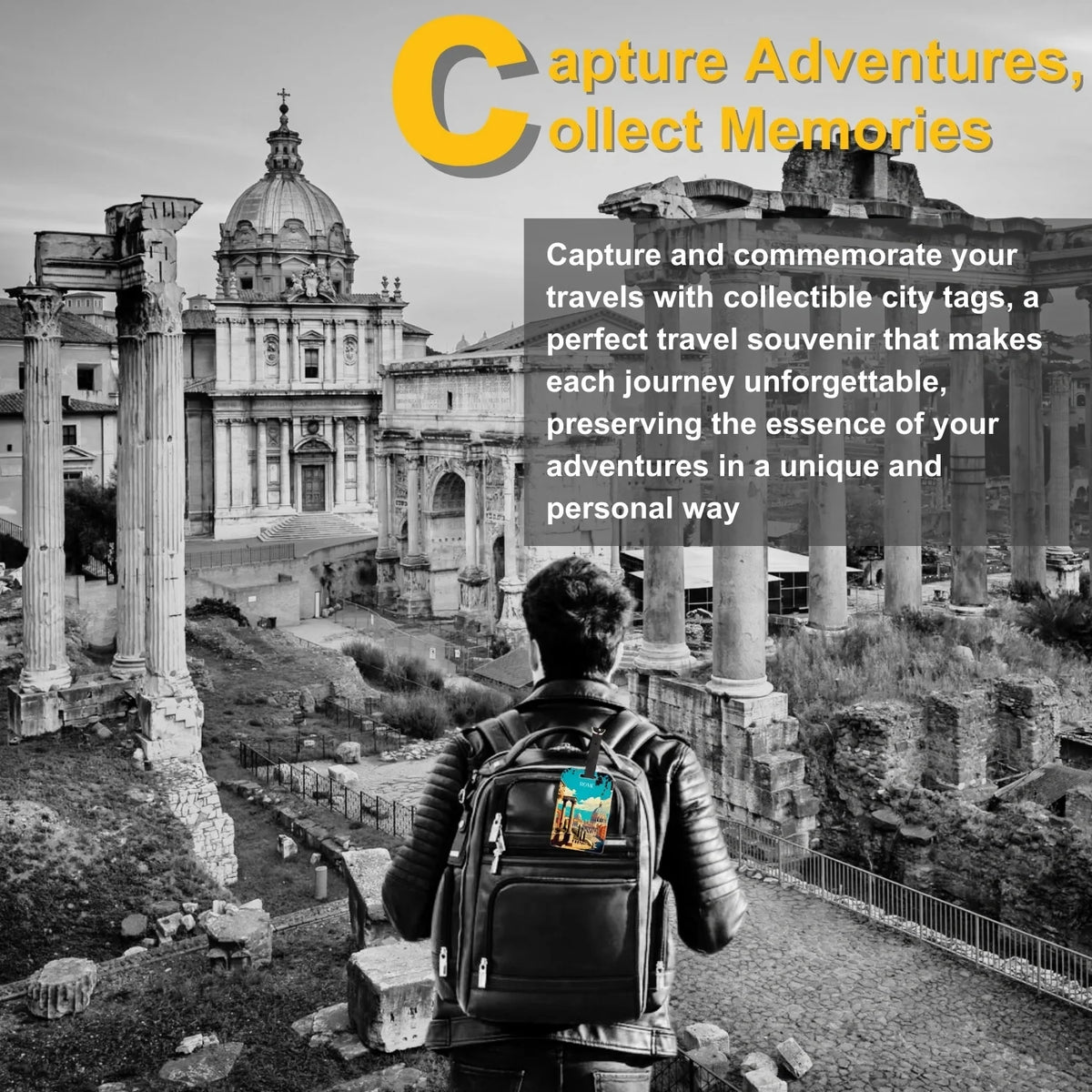 Smart Bag Security Tag - Rome [Pack 2]